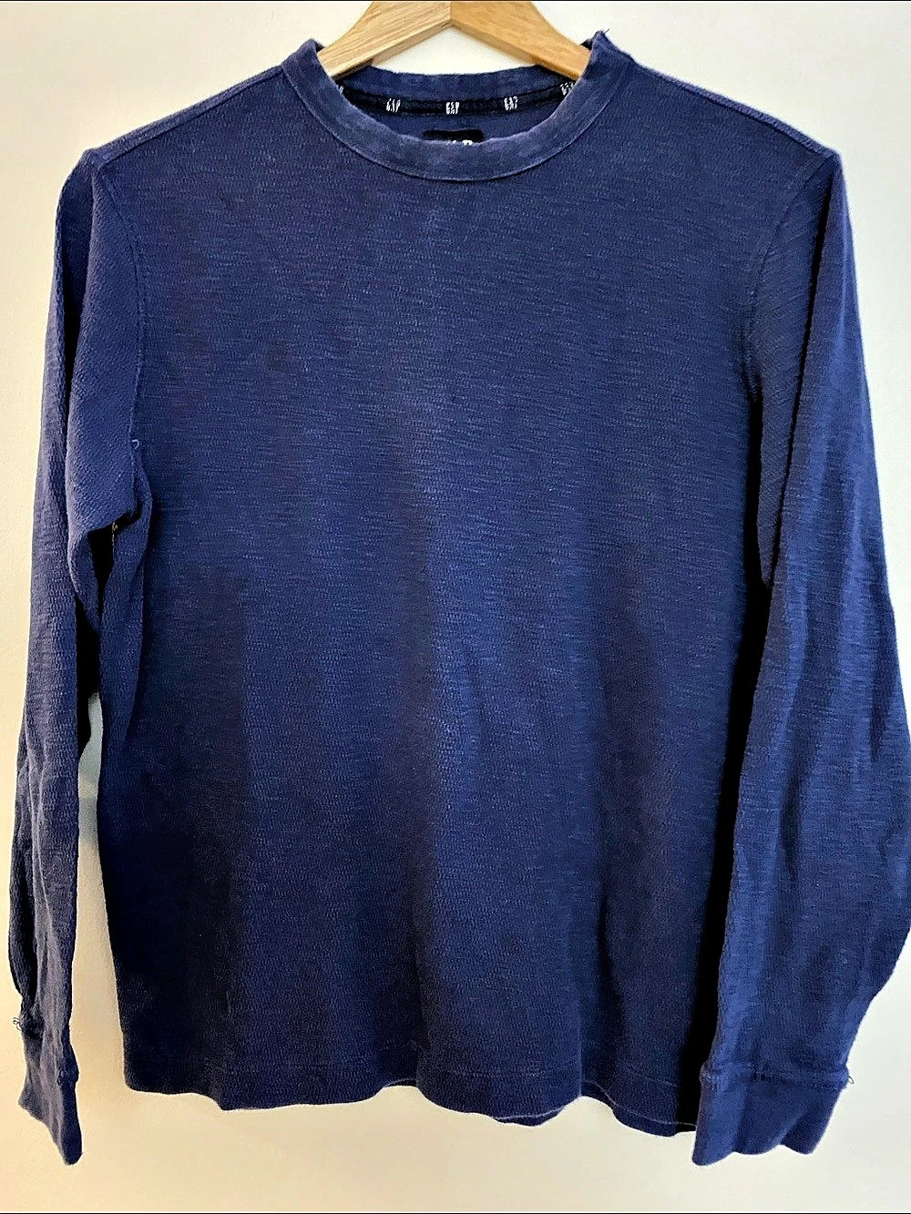 🎀3 for $19✨Gap Waffle Knit Long Sleeve Thermal T-Shirt Men'Small Blue Small